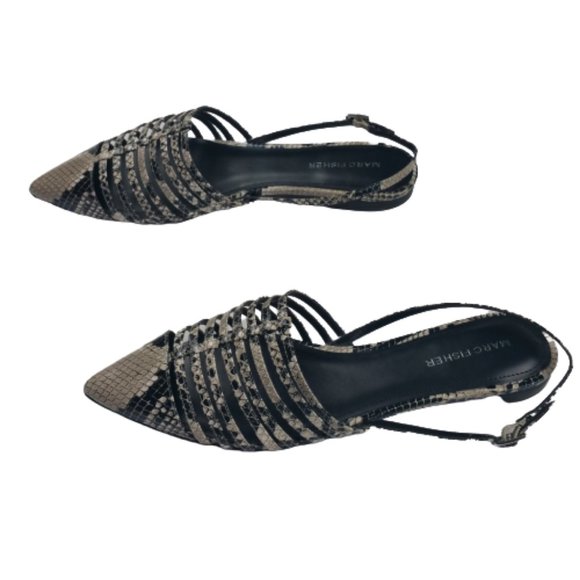 Marc Fisher Snakeskin Slingback Flats Women - Picture 2 of 6